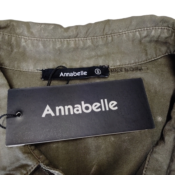 Annabelle Women's Green Tie-dye Button Down Shirt Size S NWT - Picture 9 of 10